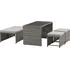 Zahradní sestava Zahradní ratanový set Jamaica 2v1 3 + 1 110 x 60 x 61 cm, šedý