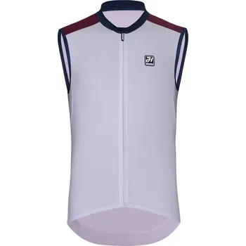 Cyklistické oblečení HOLOKOLO Cyklistický dres bez rukávů - SIMPLE - bordó/šedá 5XL