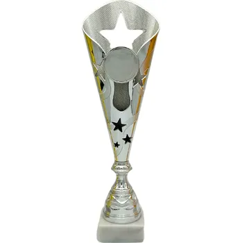 Sportovní pohár Standart NJS0395B Výška poháru: 38,5 cm, Barva: Stříbrná
