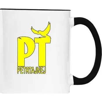 Hrnek malý barevný s potiskem Hrnek P.T. logo orig