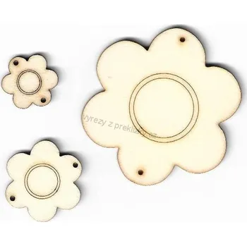 Stavební deska Výřez z překližky, K01/1, KYTKA I.-velká, 6,4cm, 1ks