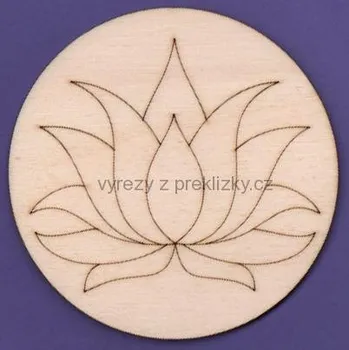 Stavební deska Výřez z překližky, D45, antistresový, LOTOSOVÝ KVĚT, 9,6cm, 1ks
