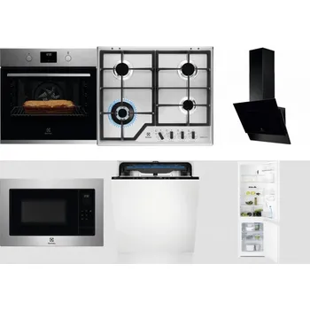 Set domácích spotřebičů ELECTROLUX KOFGH70TX + ELECTROLUX KGS64362XX + ELECTROLUX LFV616K + ELECTROLUX EMS4253TEX + ELECTROLUX EES48200L + ELECTROLUX LNT3LF18S
