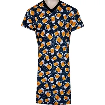 Pánská noční košile Pánská Noční Košile Pivo FOLTÝN NK272 Velikost: 4XL, Materiál: Krátký rukáv