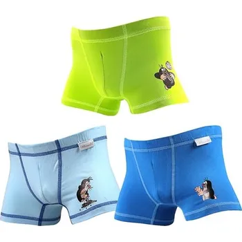 Dívčí spodní prádlo Chlapecké boxerky s Krtečkem KR 003 modrá 110-116