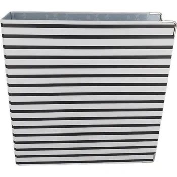 Fotoalbum mintopia Album na scrapbooking 30,5×32,5cm - bílé s pruhy