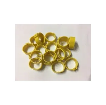 Značení hospodářského zvířete Označovací kroužky pro drůbež zámkové,16 mm, Barva Žlutá