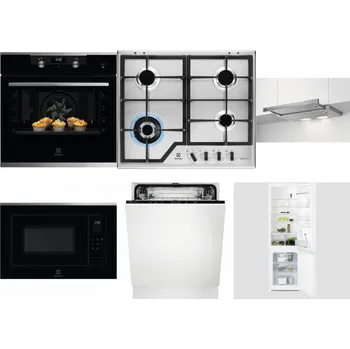 Set domácích spotřebičů ELECTROLUX KODEH70X + ELECTROLUX KGS64362XX + ELECTROLUX LFP326S + ELECTROLUX LMS4253TMX + ELECTROLUX EEA27200L + ELECTROLUX LNT3LF18S