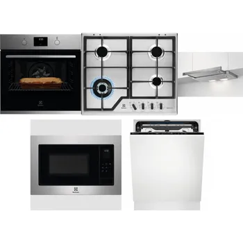 Set domácích spotřebičů ELECTROLUX KOFGH70TX + ELECTROLUX KGS64362XX + ELECTROLUX LFP326S + ELECTROLUX EMS4253TEX + ELECTROLUX EEM69410L