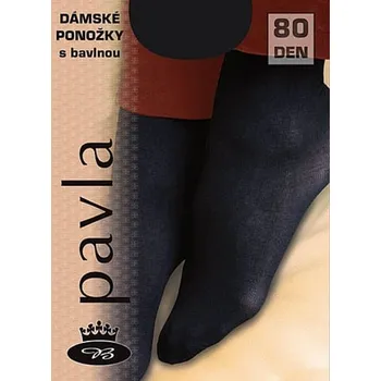 Dámské ponožky Ponožky s bavlnou PAVLA 80 DEN černá 27