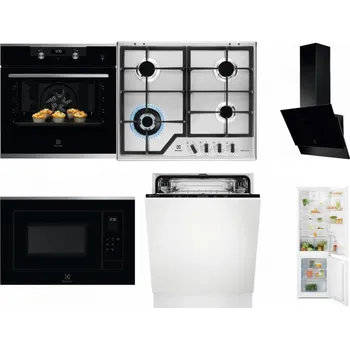 Set domácích spotřebičů ELECTROLUX KODEH70X + ELECTROLUX KGS64362XX + ELECTROLUX LFV616K + ELECTROLUX LMS4253TMX + ELECTROLUX EEA27200L + ELECTROLUX LND5FE18S
