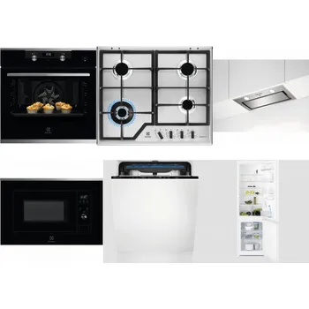 Set domácích spotřebičů ELECTROLUX KODEH70X + ELECTROLUX KGS64362XX + ELECTROLUX LFG716X + ELECTROLUX LMS2203EMX + ELECTROLUX EES48200L + ELECTROLUX LNT3LF18S