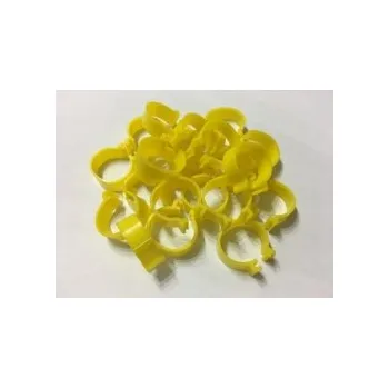 Značení hospodářského zvířete Označovací kroužky pro drůbež zámkové,25mm , barva žlutá