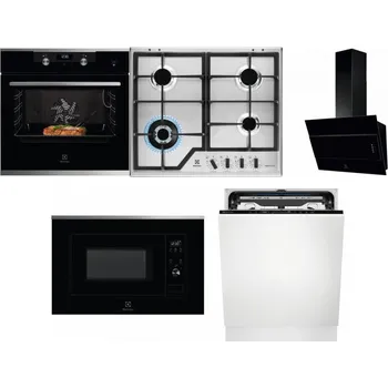 Set domácích spotřebičů ELECTROLUX KODEC75X2 + ELECTROLUX KGS64362XX + ELECTROLUX LFV316K + ELECTROLUX LMS2203EMX + ELECTROLUX EEM69410L