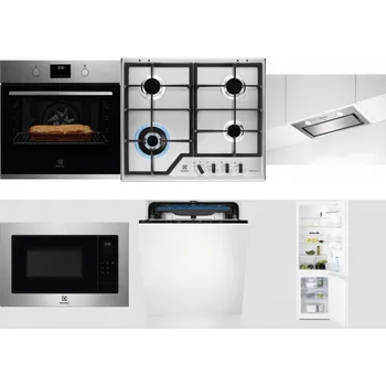 Set domácích spotřebičů ELECTROLUX KOFGH70TX + ELECTROLUX KGS64362XX + ELECTROLUX LFG716X + ELECTROLUX EMS4253TEX + ELECTROLUX EES48200L + ELECTROLUX LNT3LF18S
