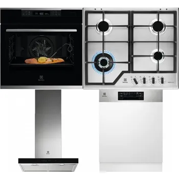 Set domácích spotřebičů ELECTROLUX KOBCS31X + ELECTROLUX KGS64362XX + ELECTROLUX LFT766X + ELECTROLUX EEM48300IX - přebaleno