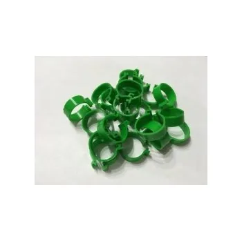 Značení hospodářského zvířete Označovací kroužky pro drůbež zámkové,20mm, barva zelená