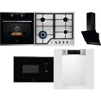 Set domácích spotřebičů ELECTROLUX KODEC75X2 + ELECTROLUX KGS64362XX + ELECTROLUX LFV616K + ELECTROLUX LMS2203EMX + ELECTROLUX EEM43300IX