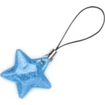 Reflexní taháček na zip Hvězda modrá