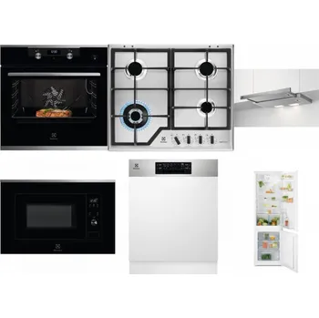 Set domácích spotřebičů ELECTROLUX KODEC75X2 + ELECTROLUX KGS64362XX + ELECTROLUX LFP326S + ELECTROLUX LMS2203EMX + ELECTROLUX EEM48300IX - přebaleno + ELECTROLUX LND5FE18S