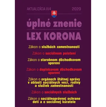 Kniha Aktualizácia III/4 - LEX KORONA - Práca, mzdy, zamestnávanie
