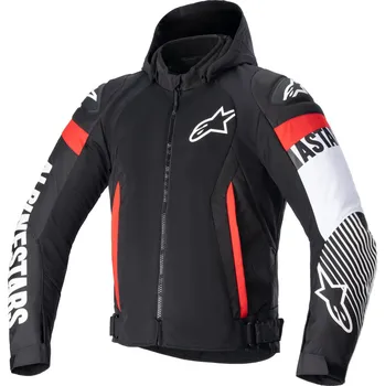 Moto bunda Bunda ZACA AIR WATERPROOF, ALPINESTARS (černá/bílá/červená fluo) 2026 (Velikost: 4XL)