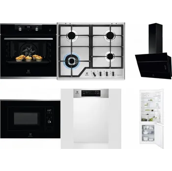Set domácích spotřebičů ELECTROLUX KODEH70X + ELECTROLUX KGS64362XX + ELECTROLUX LFV316K + ELECTROLUX LMS2203EMX + ELECTROLUX EEM43300IX + ELECTROLUX ENT6TF18S