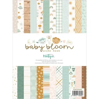 mintopia Sada jednostranných papírů A5 (24ks) Baby bloom