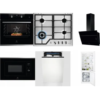 Set domácích spotřebičů ELECTROLUX KODEC75X2 + ELECTROLUX KGS64362XX + ELECTROLUX LFV316K + ELECTROLUX LMS2203EMX + ELECTROLUX EEM23100L + ELECTROLUX ENT6TF18S