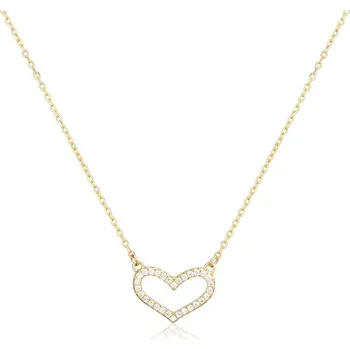 Náhrdelník Stříbrný zlacený náhrdelník srdíčko