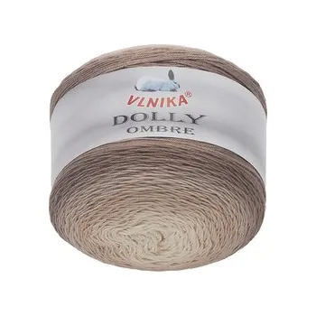 Příze Příze DOLLY OMBRE - hnědá, béžová, bílá - 250g / 875 m