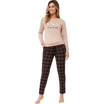 Dámské pyžamo Dámské pyžamo Dag 1233 LEVEZA béžová M