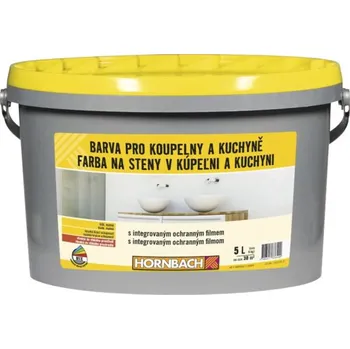 barva na zeď Barva na zeď Hornbach pro koupelny a kuchyně proti plísním bílá 5 l