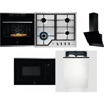 Set domácích spotřebičů ELECTROLUX KOBCS31X + ELECTROLUX KGS64362XX + ELECTROLUX LFV616K + ELECTROLUX LMS4253TMX + ELECTROLUX EEM23100L