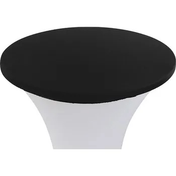 ubrus Potah na desku bistro stolu, 80 cm, černý, strečový