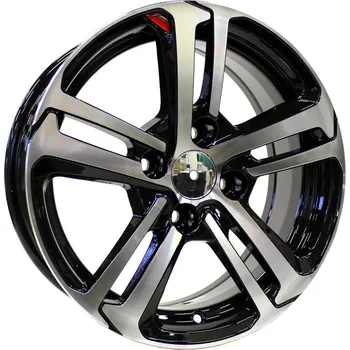 Alu kolo Alu kola Racing Line A5017, 16x6.5 4x108 ET20, černá + leštění vhodné pro Citroen C3 III (2016-2024), Citroen C3 Aircross I (do 2024), Citroen C4 Cactus