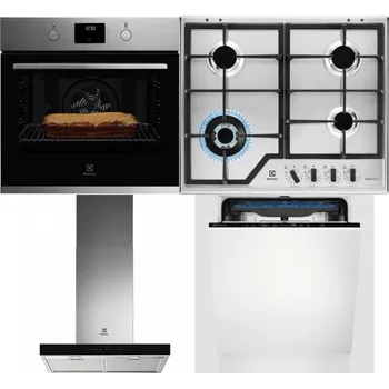 Set domácích spotřebičů ELECTROLUX KOFGH70TX + ELECTROLUX KGS64362XX + ELECTROLUX LFT766X + ELECTROLUX EES48200L
