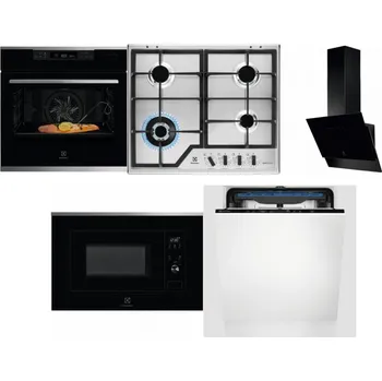Set domácích spotřebičů ELECTROLUX KOBCS31X + ELECTROLUX KGS64362XX + ELECTROLUX LFV616K + ELECTROLUX LMS2203EMX + ELECTROLUX EES48200L
