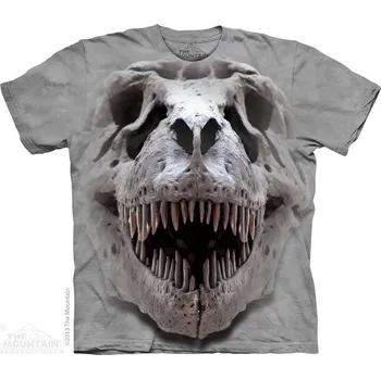 Pánské tričko Pánské batikované triko The Mountain - T-Rex Big Skull - šedé Velikost: XXXL 10-3778-19503