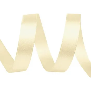 Stuha Atlasová stuha šíře 12 mm návin 22,5m - 02 krémová