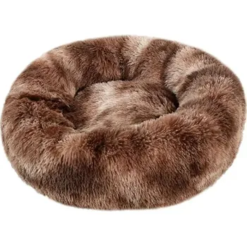 Pelíšek pro psa Nadýchaný pelíšek pro pejsky a kočičky - kulatý, s mramorovým vzorem Barva: 11 hnědá, Velikost: 40 cm