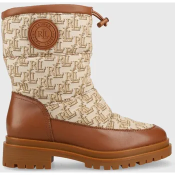 Dámské kozačky Nízké kozačky Lauren Ralph Lauren hnědá barva 802882382002.250 84X, EUR 38