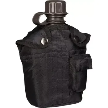Kempingové nádobí Polní láhev - černá - nylon (Přesná kopie polní láhve používané v Americké armádě.)