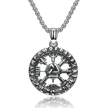 Šperk Přívěsek z chirurgické ocel Vegvísir vikingský kompas, Model včetně řetízku 3mm/ 60 cm Impress Jewelry 2310241550363268