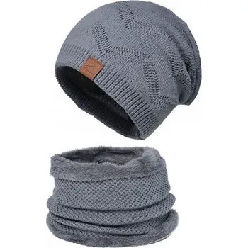 Nákrčník Zimní set 2v1 nákrčník a čepice Sport Šedý Cixi 23091102152201921s2