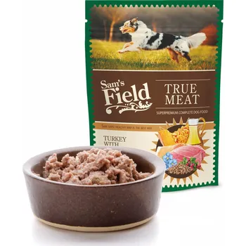 Krmivo pro psa Sam's Field True Meat Turkey with Salmon & Lingonberry 260 g