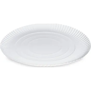 Jednorázové nádobí Papírový talíř (PAP-Recy) hluboký bílý Ø34cm 50 ks