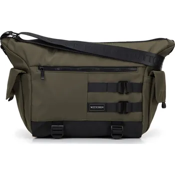 Kabelka Zelená pánská multifunkční taška s pruhy | WITTCHEN | 56-3S-802-80