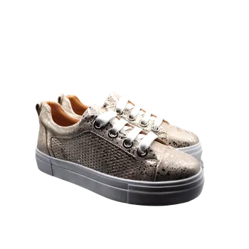 Dámské tenisky 1355 Zlaté kožené tenisky značky Eric Nurnberg 38