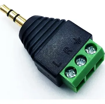 Elektrický konektor Konektor 3,5mm JACK vidlice se svorkovnicí Počet pólů: 3